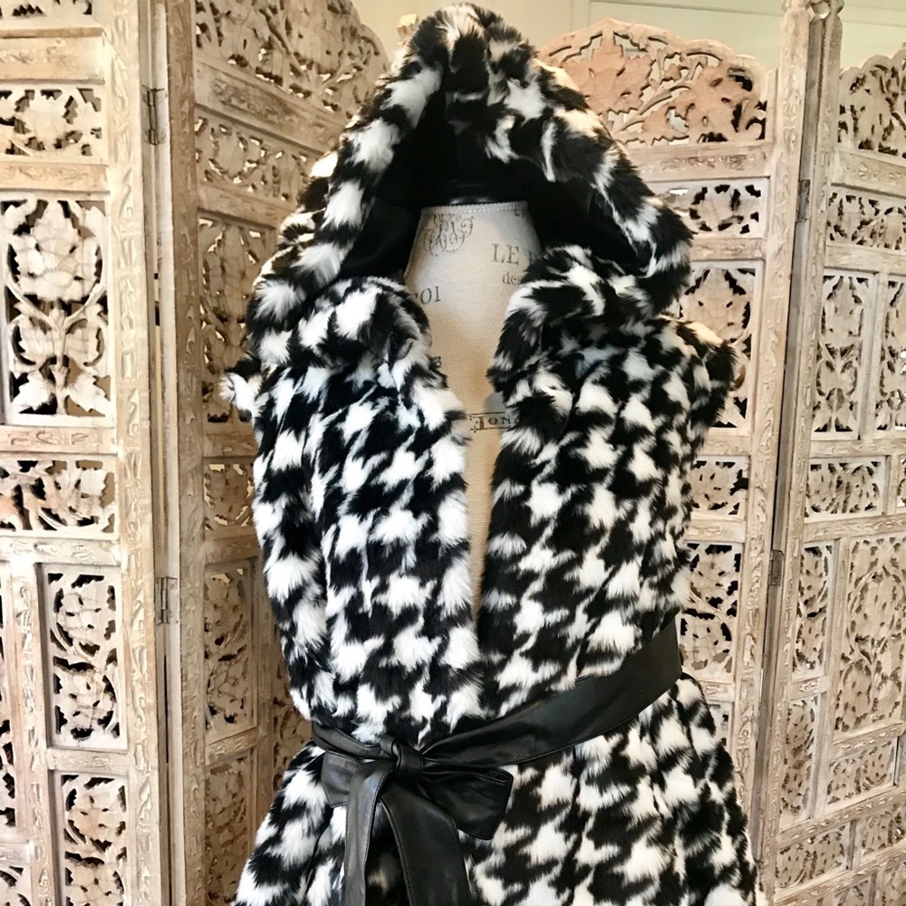 New Lane Bryant Fur Vest Hooded Jacket